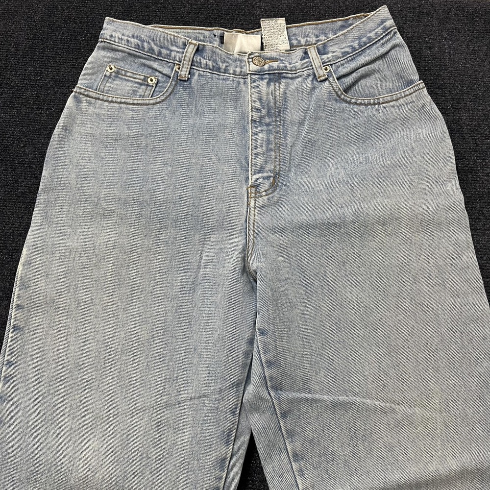 Vintage Bill Blass Easy Fit Jeans Womens 10 Tall Light Wash High Rise Mom Denim